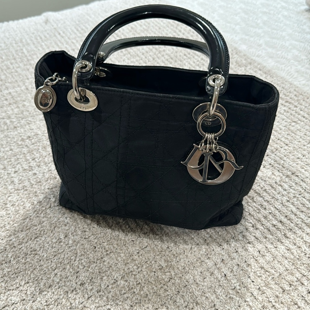 Christian Dior Black Nylon Hand Bag